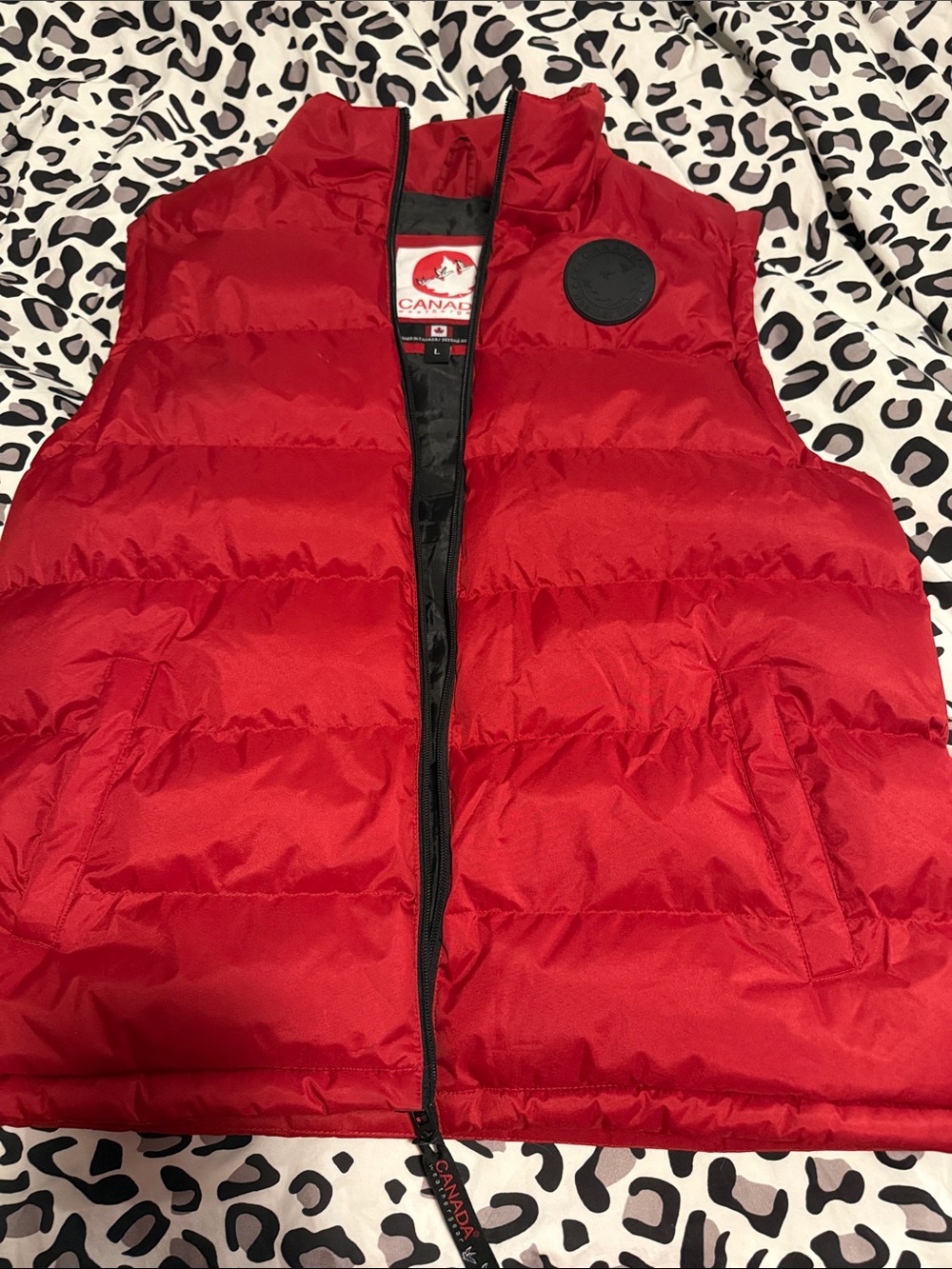 Canada Weather Gear Red Puffer Vest - Sleeveless Down Jacket